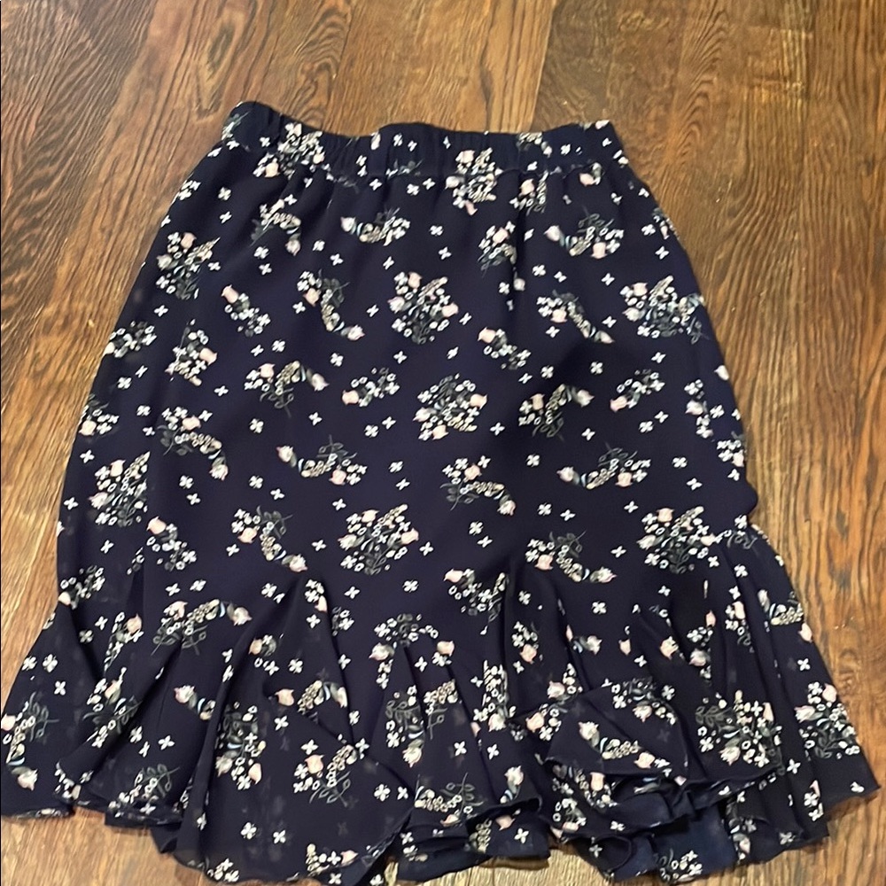 Floral Navy Skirt